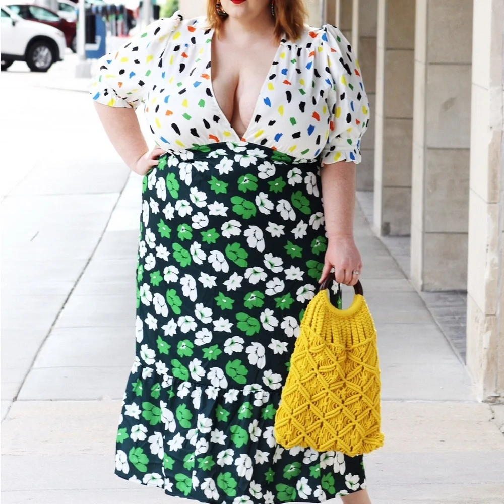 Mixed Pattern Dress - Picture 4 of 8